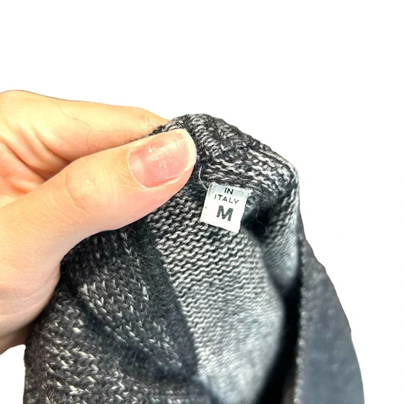 Maison Martin Margiela Charcoal Gray Drape‎ Front Wool Sweater Dress Size Medium - Picture 8 of 11